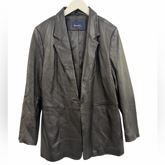 Denim&Co Black Women's leather jacket Size Medium